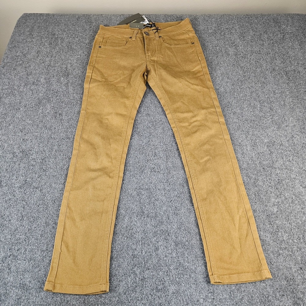 Royal Blue Mens Skinny Fit Denim Jeans Tan Brown 30x30 Style 8501 NWT‎